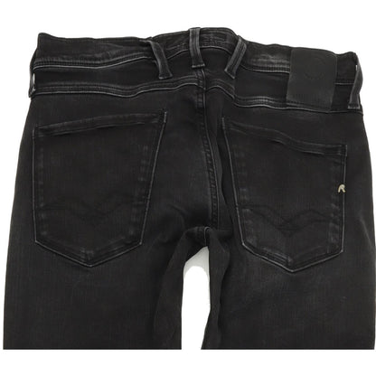 Replay Anbass Men Black Skinny Slim Stretch Jeans W29 L32