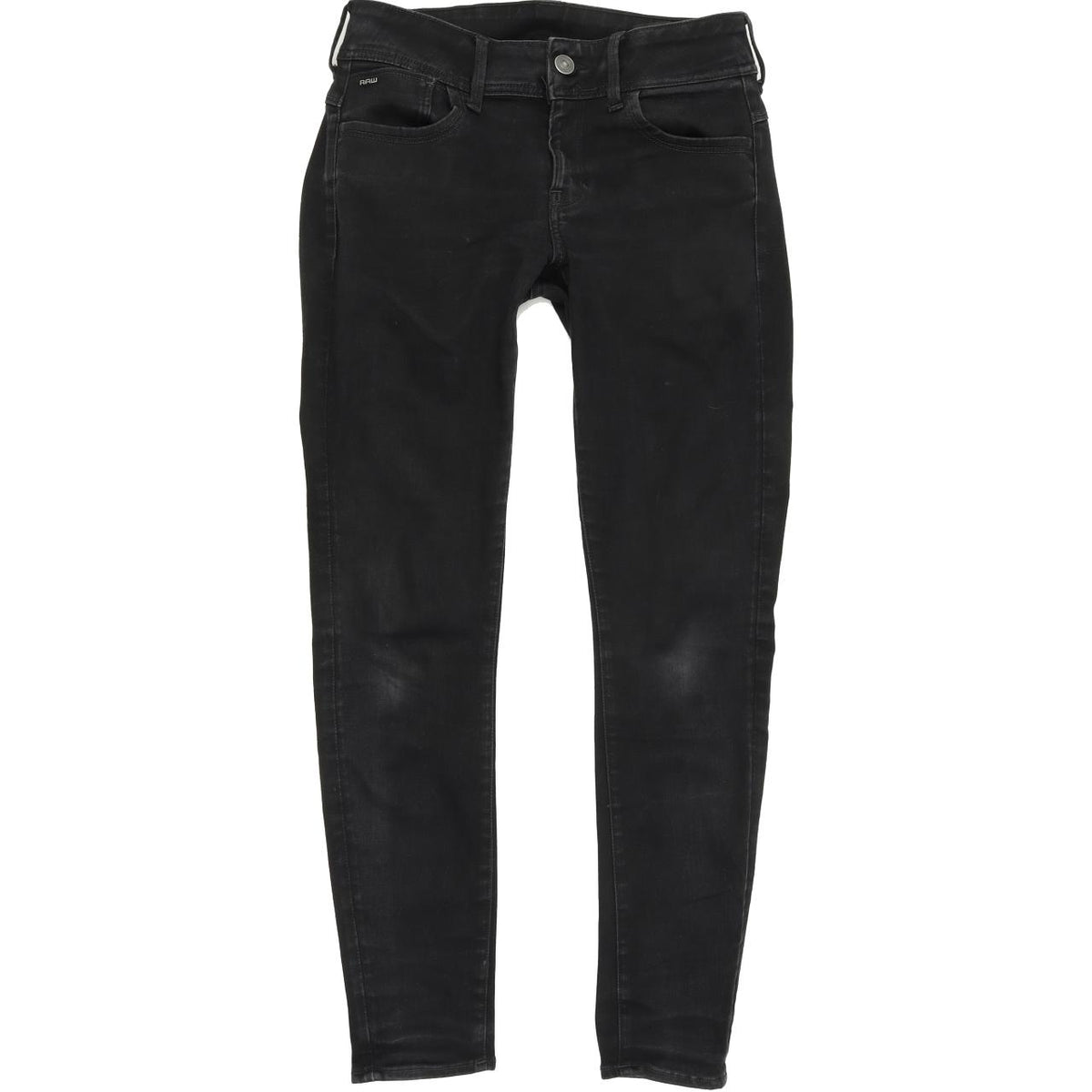 G-Star Lynn d-Mid Super Women Black Skinny Slim Jeans W31 L30