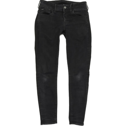 G-Star Lynn d-Mid Super Women Black Skinny Slim Jeans W31 L30