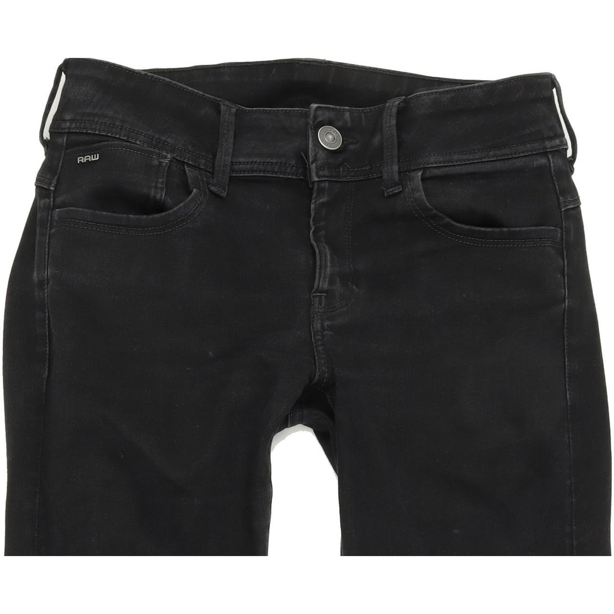 G-Star Lynn d-Mid Super Women Black Skinny Slim Jeans W31 L30