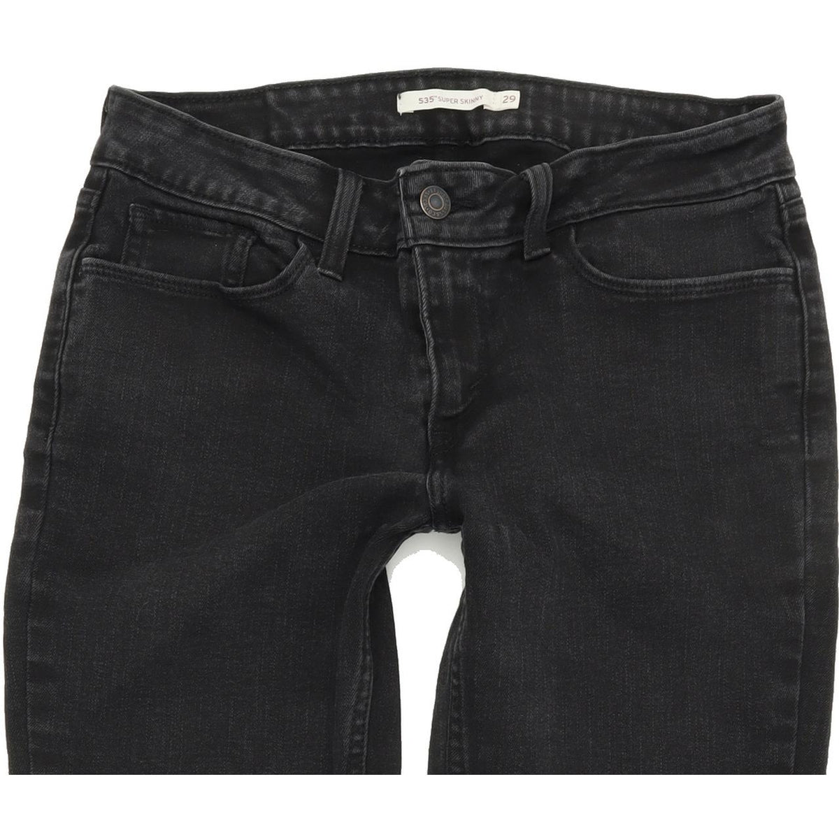 Levi's 535 Super Women Charcoal Skinny Slim Stretch Jeans W29 L30