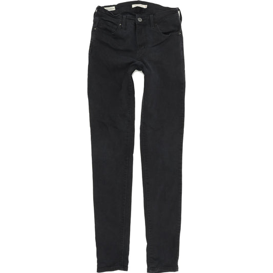 Levi's 721 High Rise Women Black Skinny Slim Stretch Jeans W28 L32