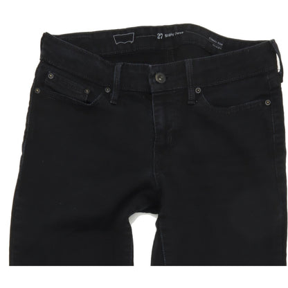 Levi's Slight Curve Women Black Straight Regular Stretch Jeans W27 L30