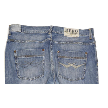 Wrangler Hero Men Blue Straight Regular Jeans W36 L31