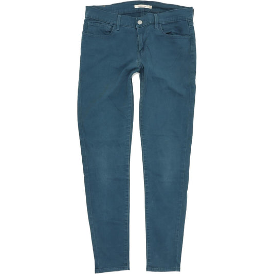 Levi's 710 Super Women Green Skinny Slim Stretch Jeans W30 L29