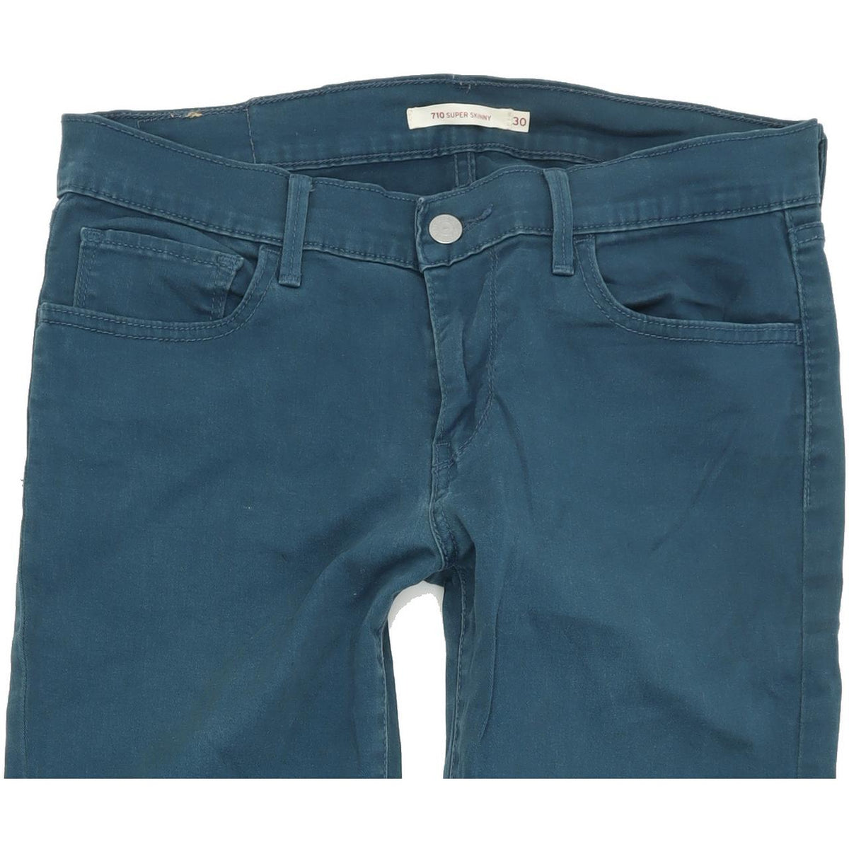 Levi's 710 Super Women Green Skinny Slim Stretch Jeans W30 L29