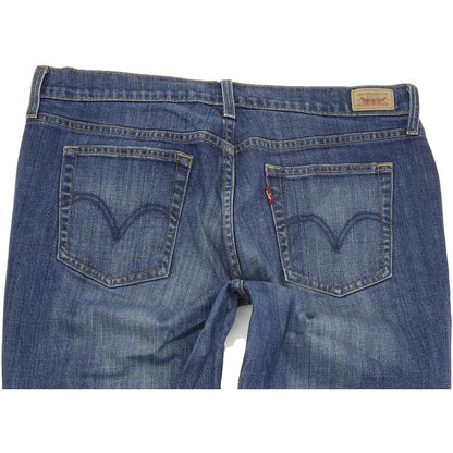 Levi's 505 Women Blue Straight Regular Stretch Jeans W32 L31