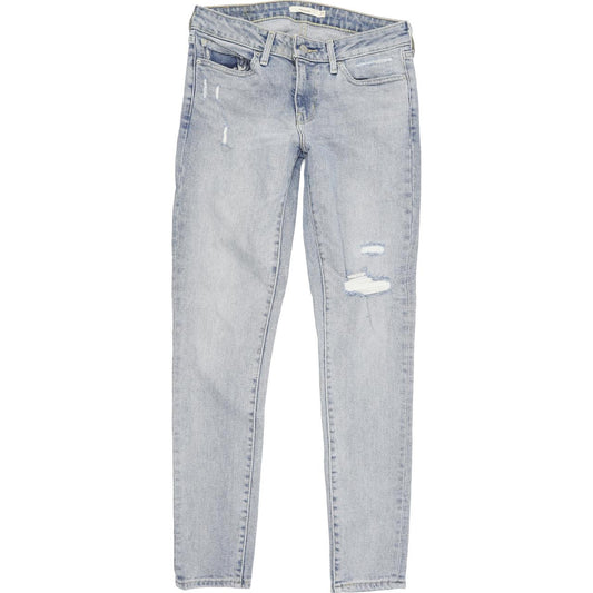 Levi's 711 Women Blue Skinny Slim Stretch Jeans W27 L30