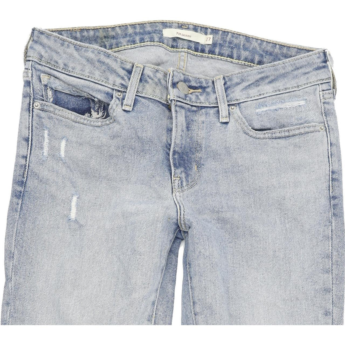 Levi's 711 Women Blue Skinny Slim Stretch Jeans W27 L30