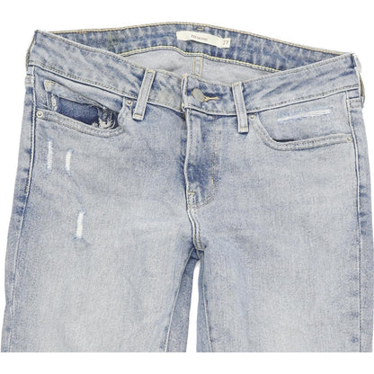 Levi's 711 Women Blue Skinny Slim Stretch Jeans W27 L30