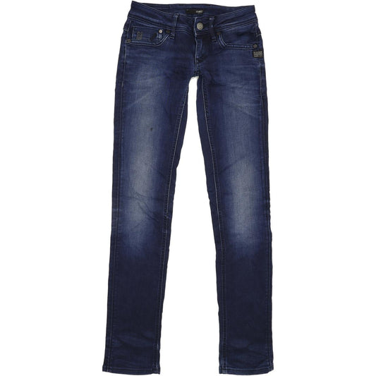 G-Star Attacc Women Blue Straight Slim Stretch Jeans W25 L31