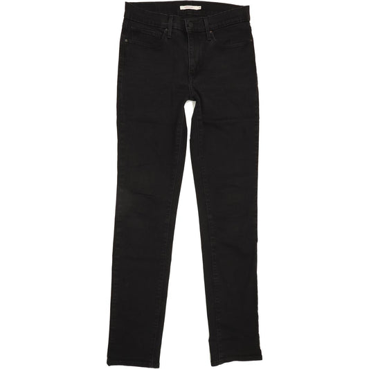 Levi's Slimming Women Black Straight Slim Stretch Jeans W30 L33