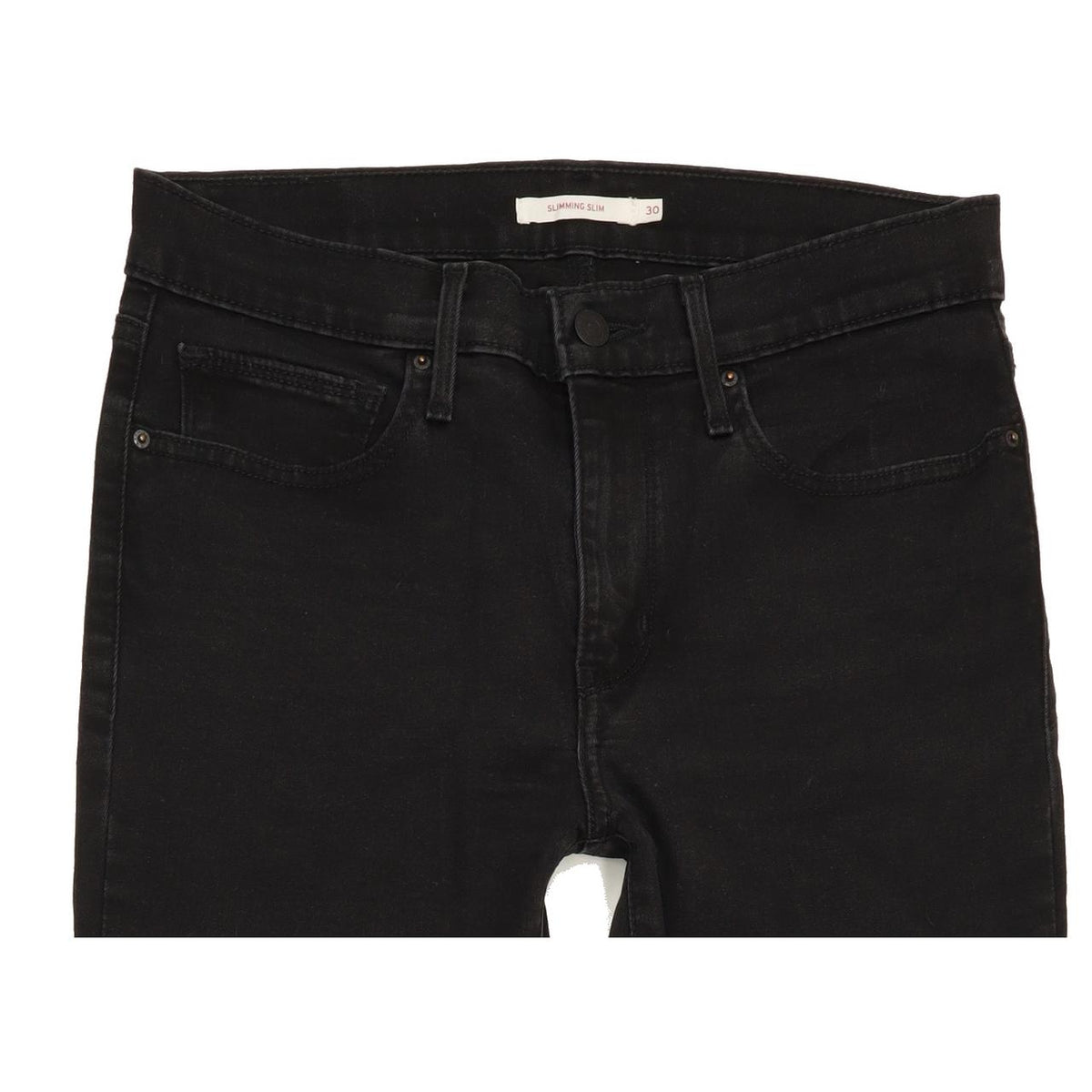 Levi's Slimming Women Black Straight Slim Stretch Jeans W30 L33