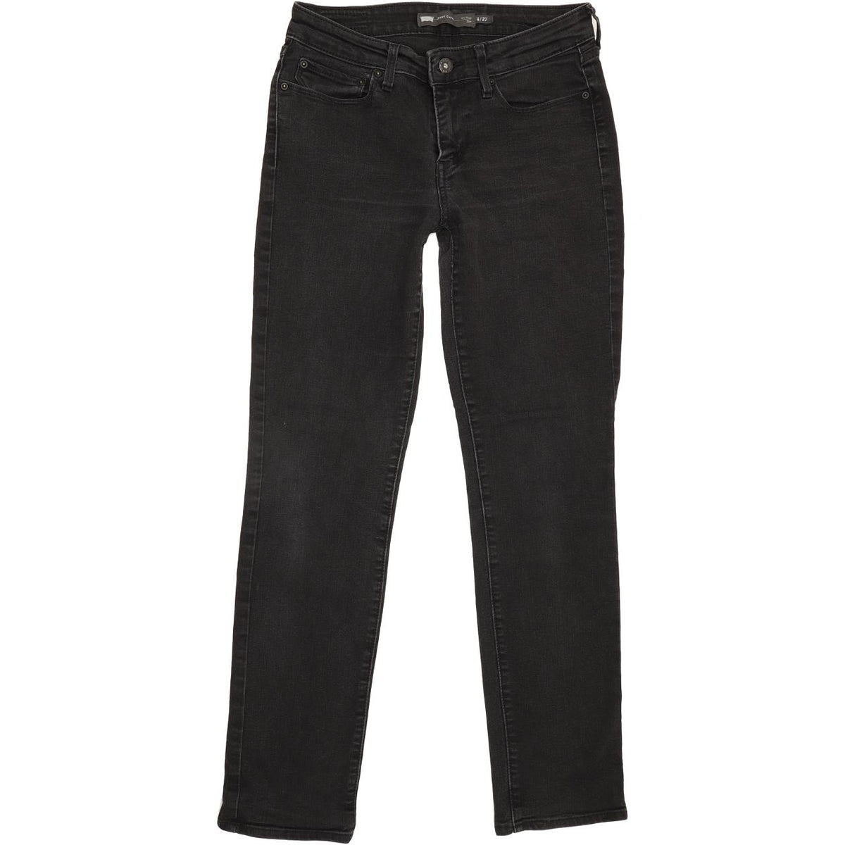 Levi's Demi Curve Women Black Straight Slim Stretch Jeans W27 L29