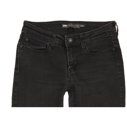 Levi's Demi Curve Women Black Straight Slim Stretch Jeans W27 L29