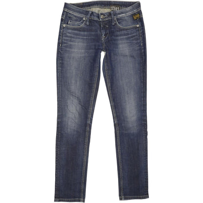 G-Star 3301 Women Blue Straight Slim Jeans W28 L30