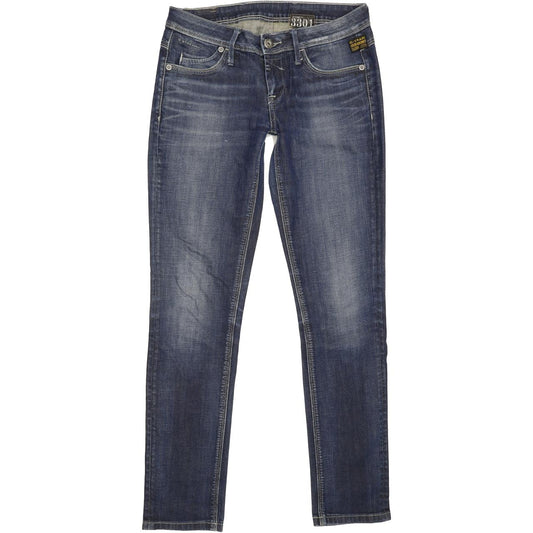 G-Star 3301 Women Blue Straight Slim Jeans W28 L30
