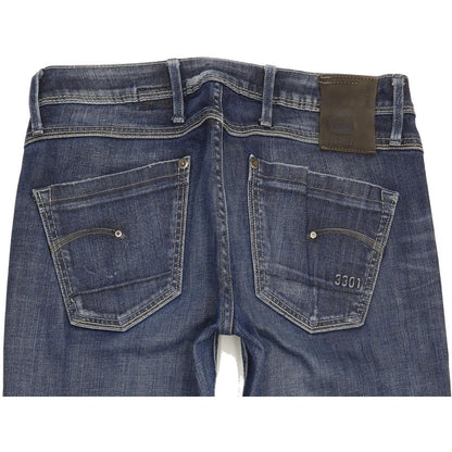 G-Star 3301 Women Blue Straight Slim Jeans W28 L30