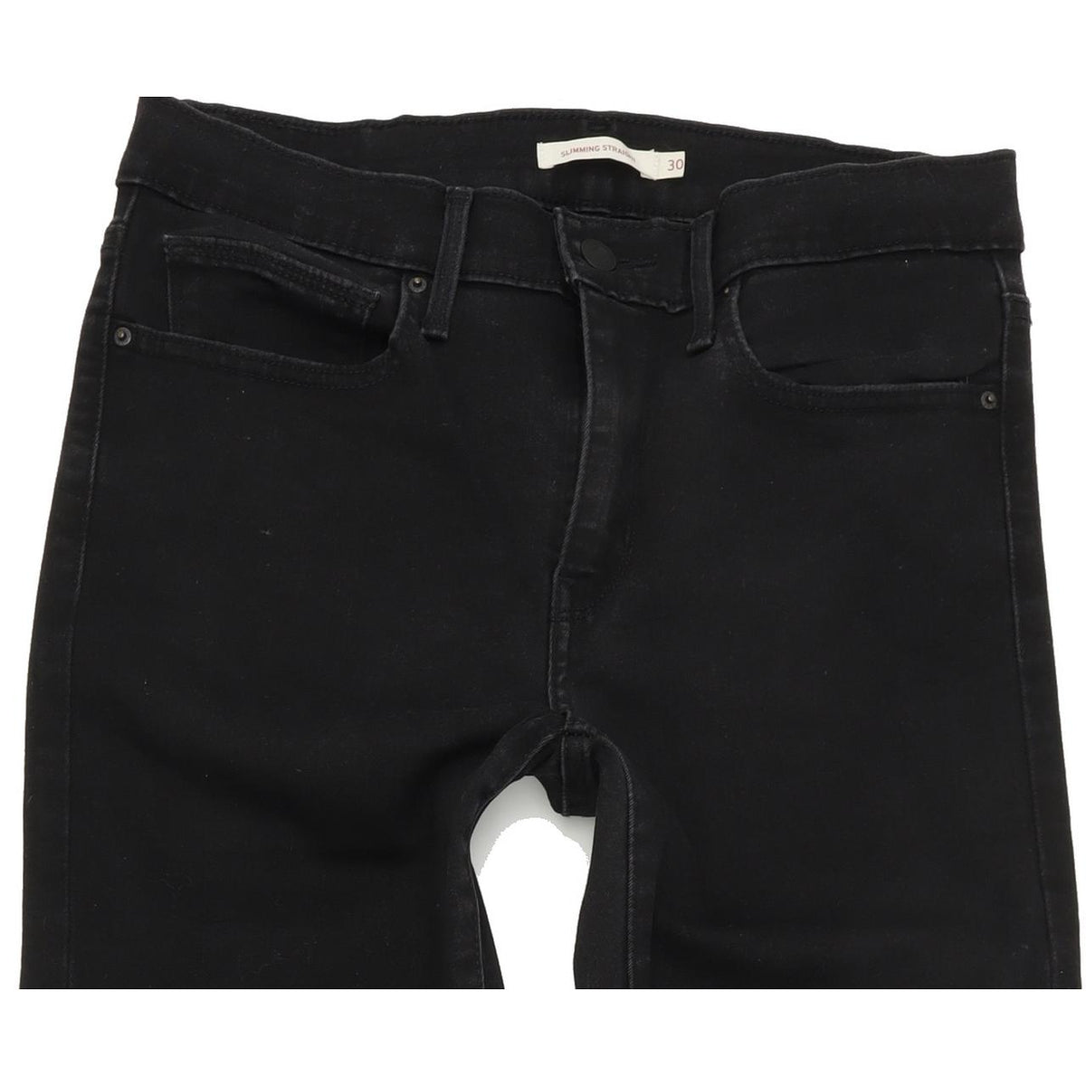 Levi's Slimming Women Black Straight Regular Stretch Jeans W30 L34