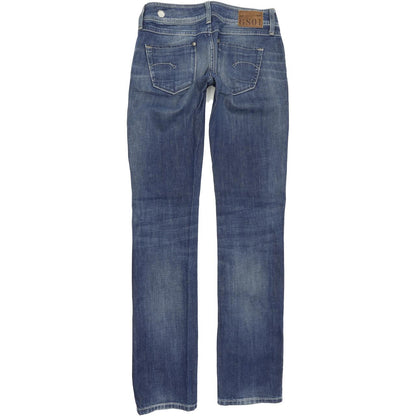 G-Star Ford Women Blue Straight Regular Stretch Jeans W27 L34