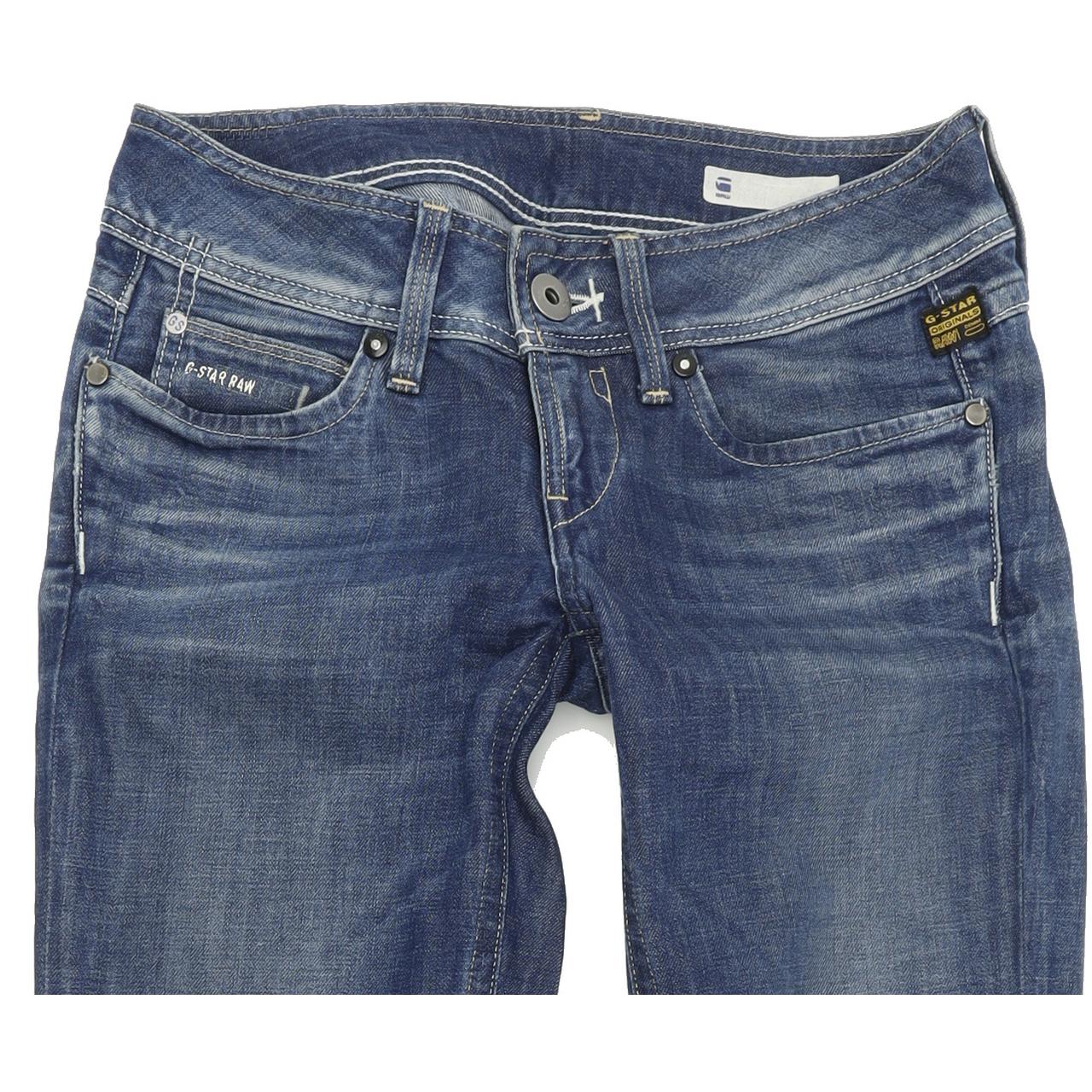 G-Star Ford Women Blue Straight Regular Stretch Jeans W27 L34