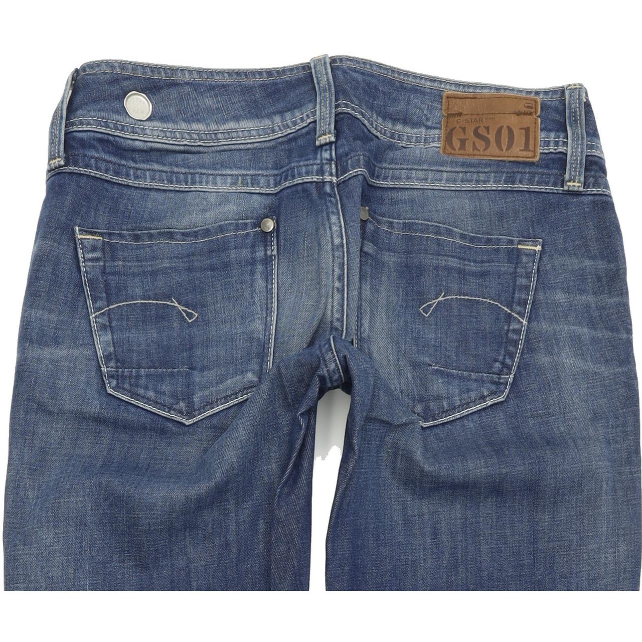 G-Star Ford Women Blue Straight Regular Stretch Jeans W27 L34