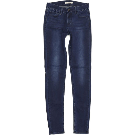 Levi's 710 Super Women Blue Skinny Slim Stretch Jeans W28 L32