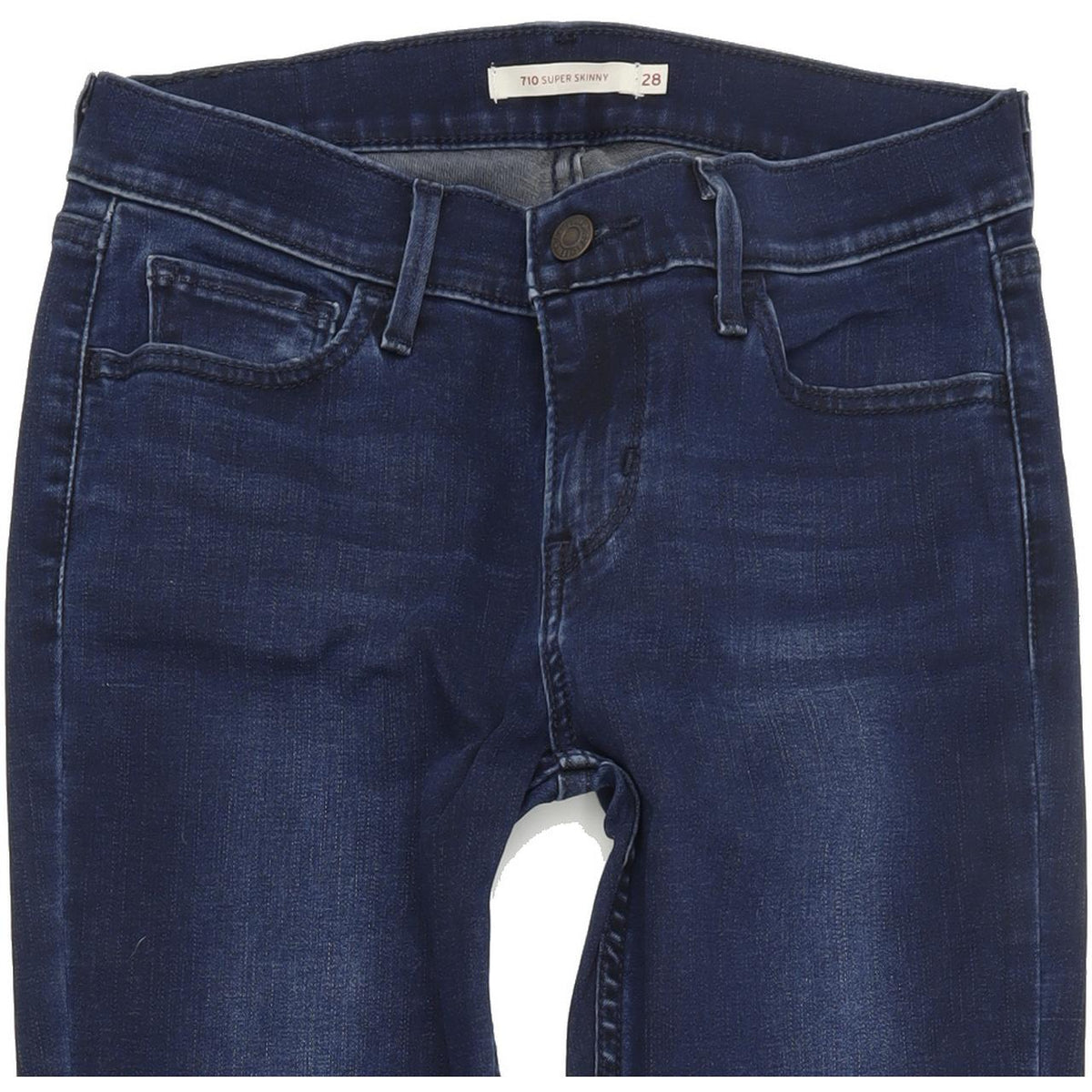 Levi's 710 Super Women Blue Skinny Slim Stretch Jeans W28 L32