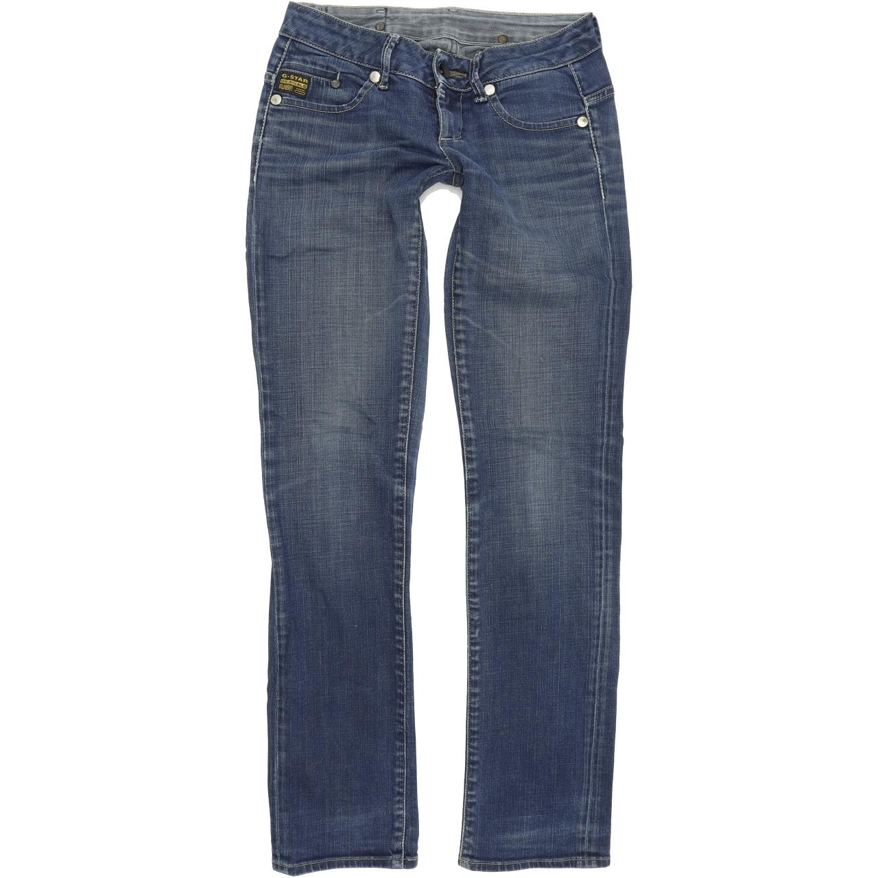 G-Star Midge Women Blue Straight Regular Stretch Jeans W26 L32