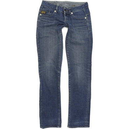 G-Star Midge Women Blue Straight Regular Stretch Jeans W26 L32