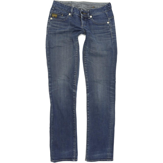G-Star Midge Women Blue Straight Regular Stretch Jeans W26 L32