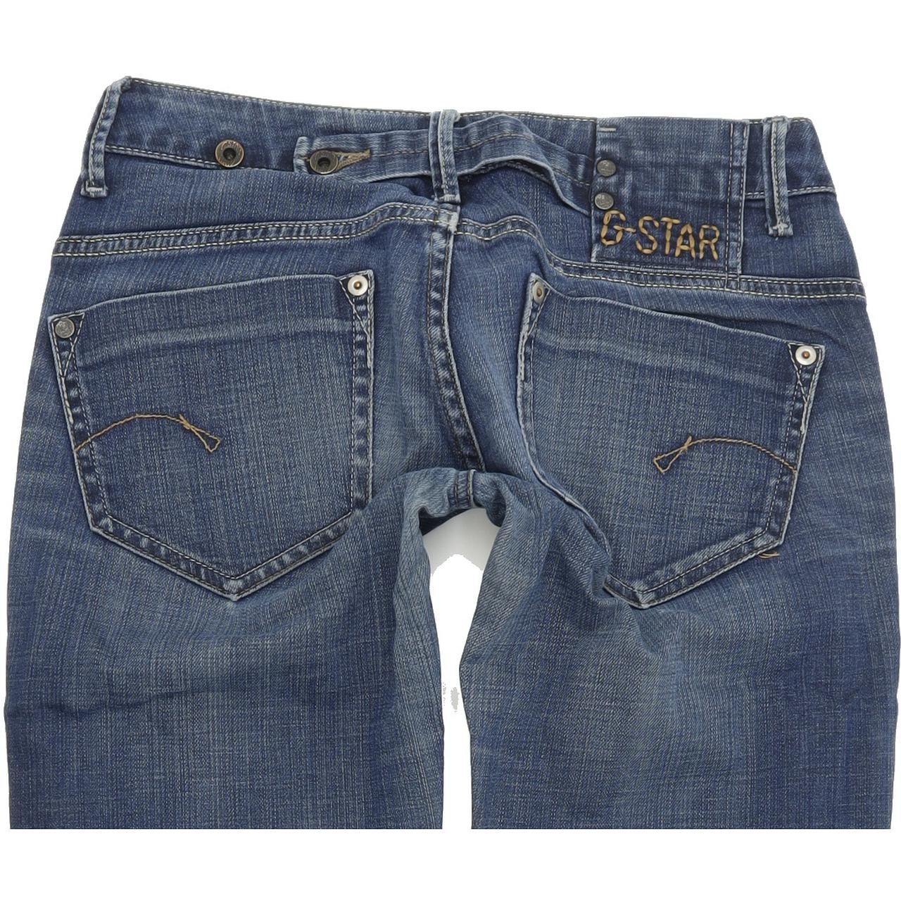 G-Star Midge Women Blue Straight Regular Stretch Jeans W26 L32