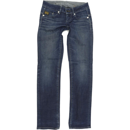 G-Star Midge Women Blue Straight Regular Stretch Jeans W26 L32