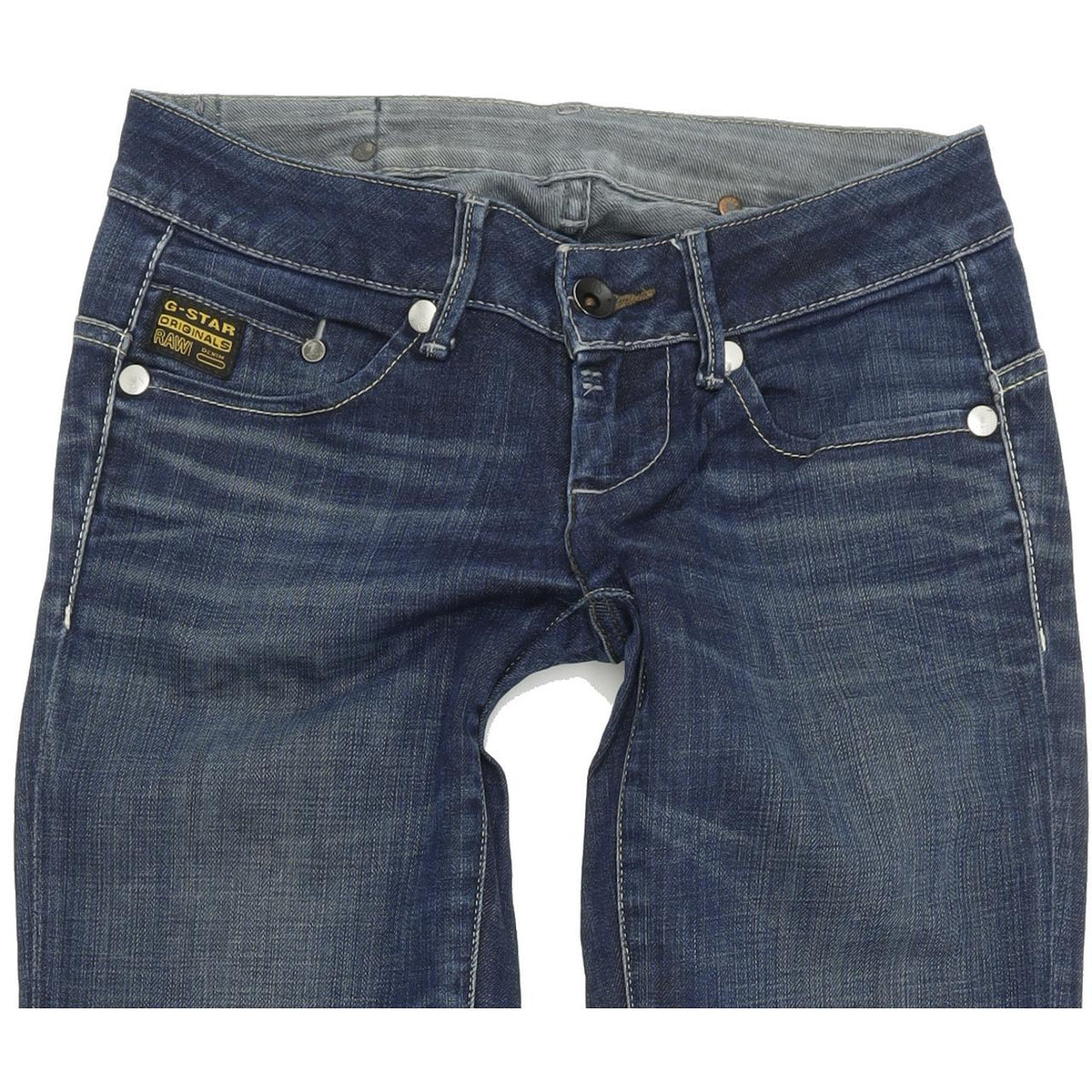 G-Star Midge Women Blue Straight Regular Stretch Jeans W26 L32