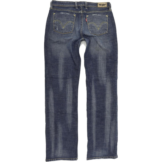 Levi's 627 Women Blue Straight Regular Stretch Jeans W32 L32
