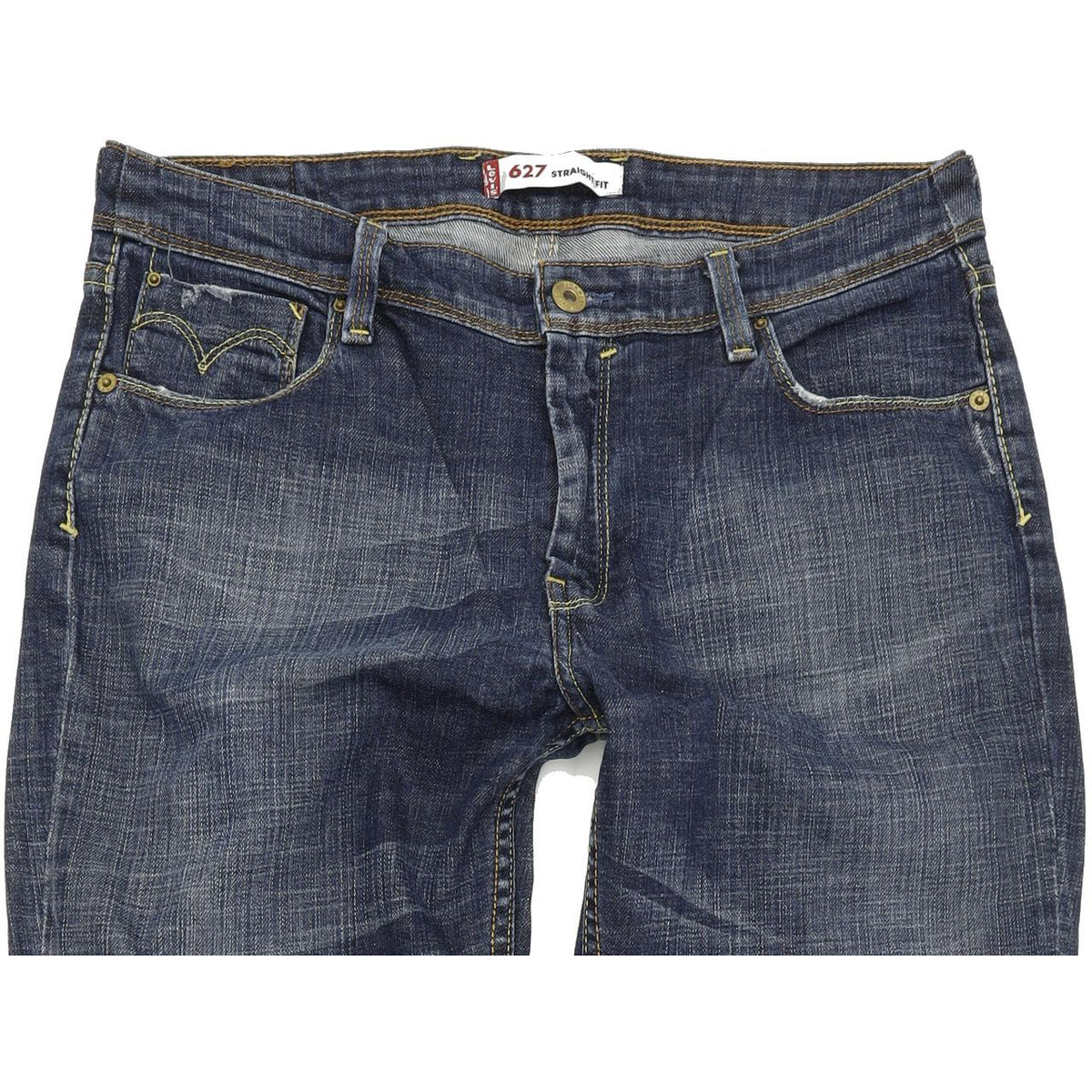 Levi's 627 Women Blue Straight Regular Stretch Jeans W32 L32