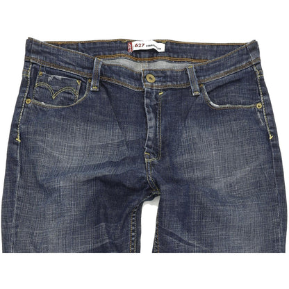 Levi's 627 Women Blue Straight Regular Stretch Jeans W32 L32