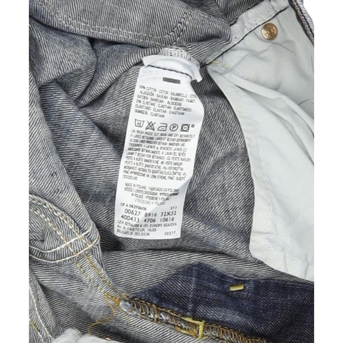 Levi's 627 Women Blue Straight Regular Stretch Jeans W32 L32