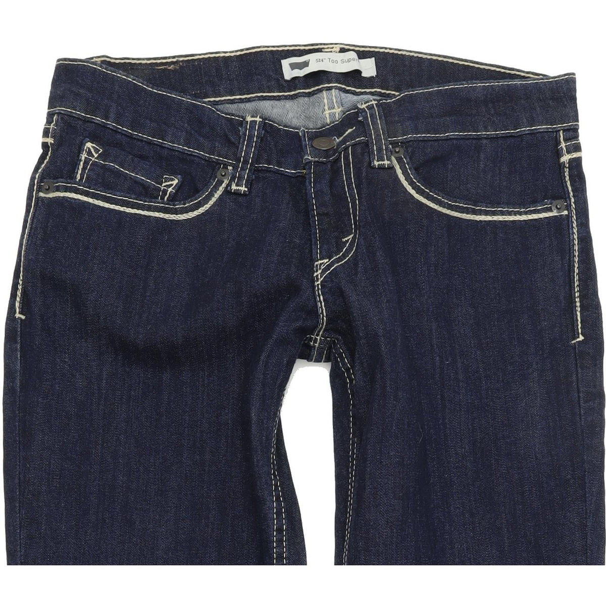 Levi's 524 too Superlow Women Blue Skinny Slim Stretch Jeans W27 L32