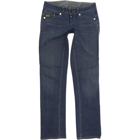 G-Star Midge Women Blue Straight Regular Stretch Jeans W27 L32