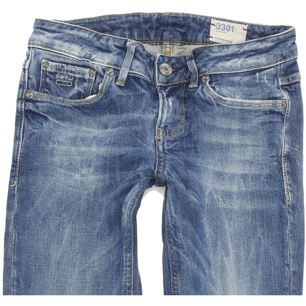 G-Star 3301 Women Blue Skinny Slim Stretch Jeans W26 L30