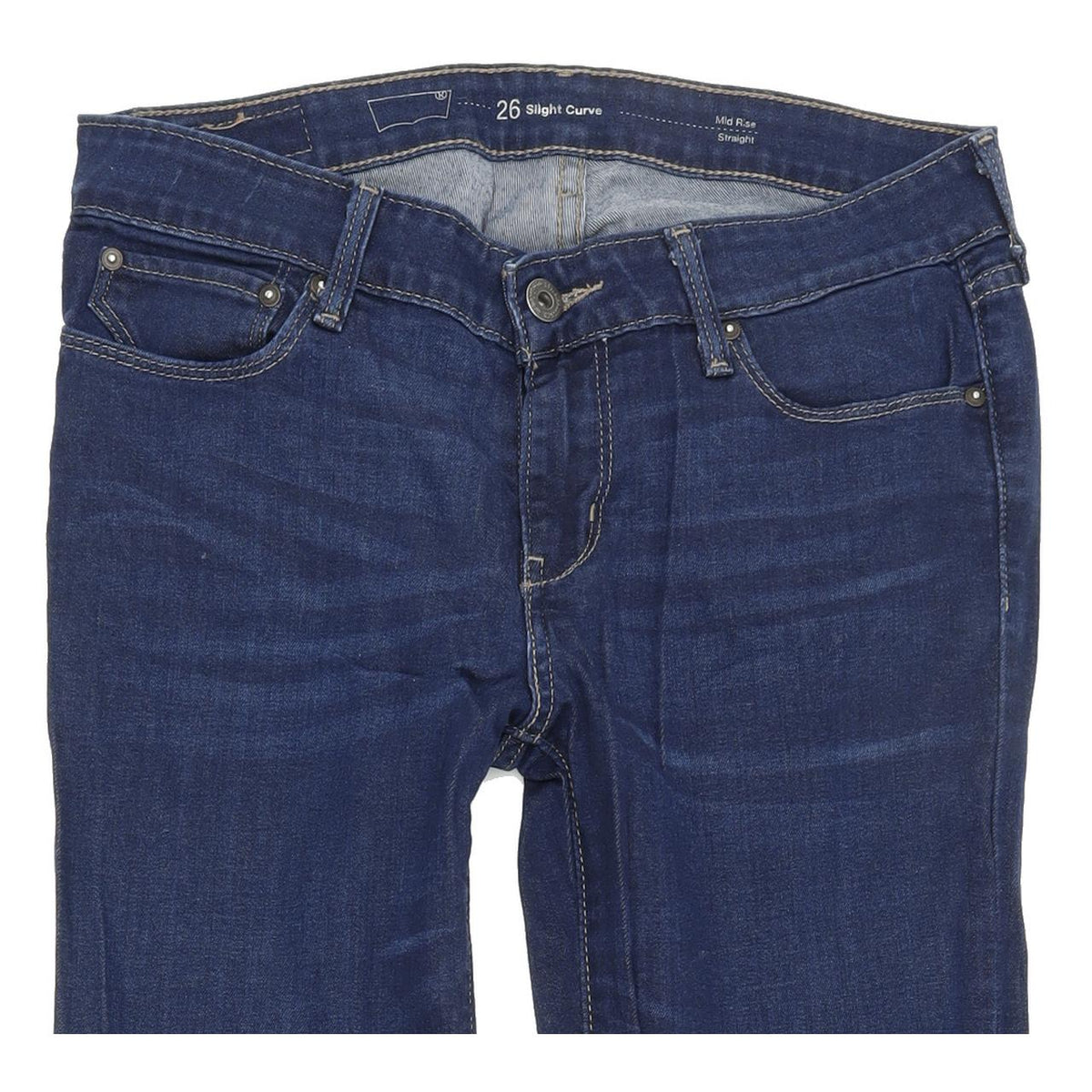Levi's Slight Curve Women Blue Straight Regular Stretch Jeans W26 L30