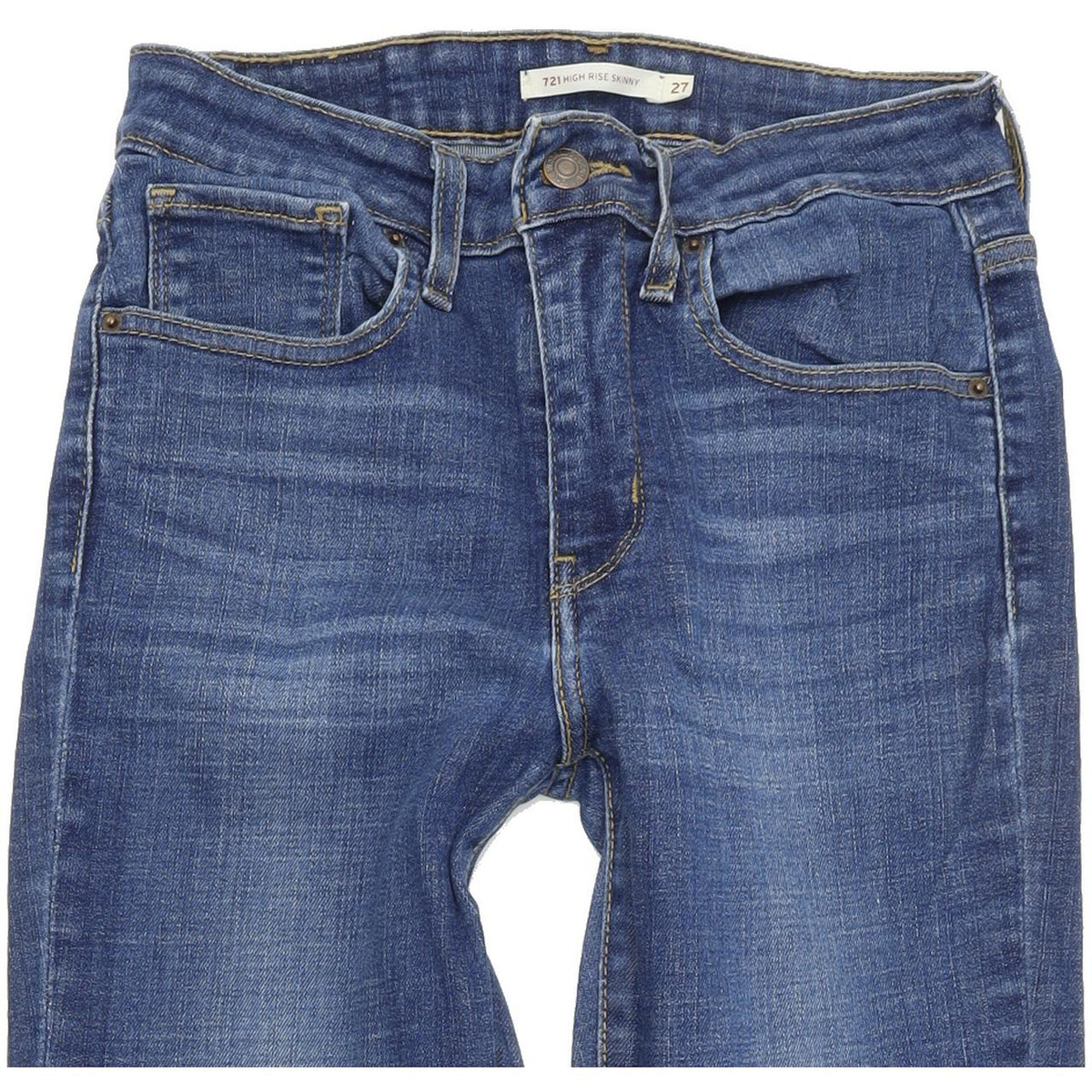 Levi's 721 High Rise Women Blue Skinny Slim Stretch Jeans W27 L30