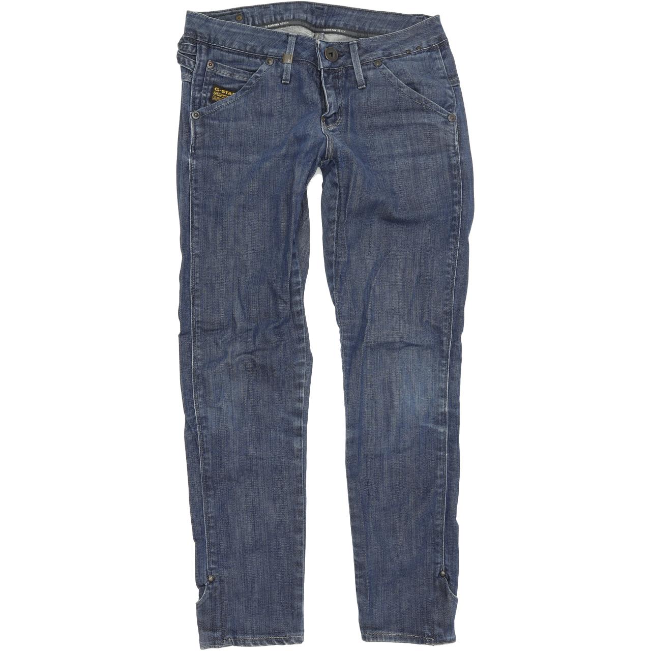 G-Star Medin Women Blue Skinny Slim Capri Stretch Jeans W26 L26