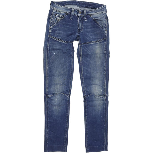 G-Star 5620 Women Blue Tapered Slim Stretch Jeans W26 L27