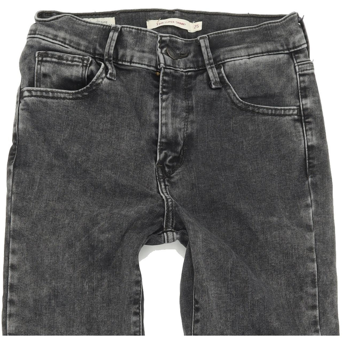 Levi's 720 Super Women Grey Skinny Slim Stretch Jeans W25 L30