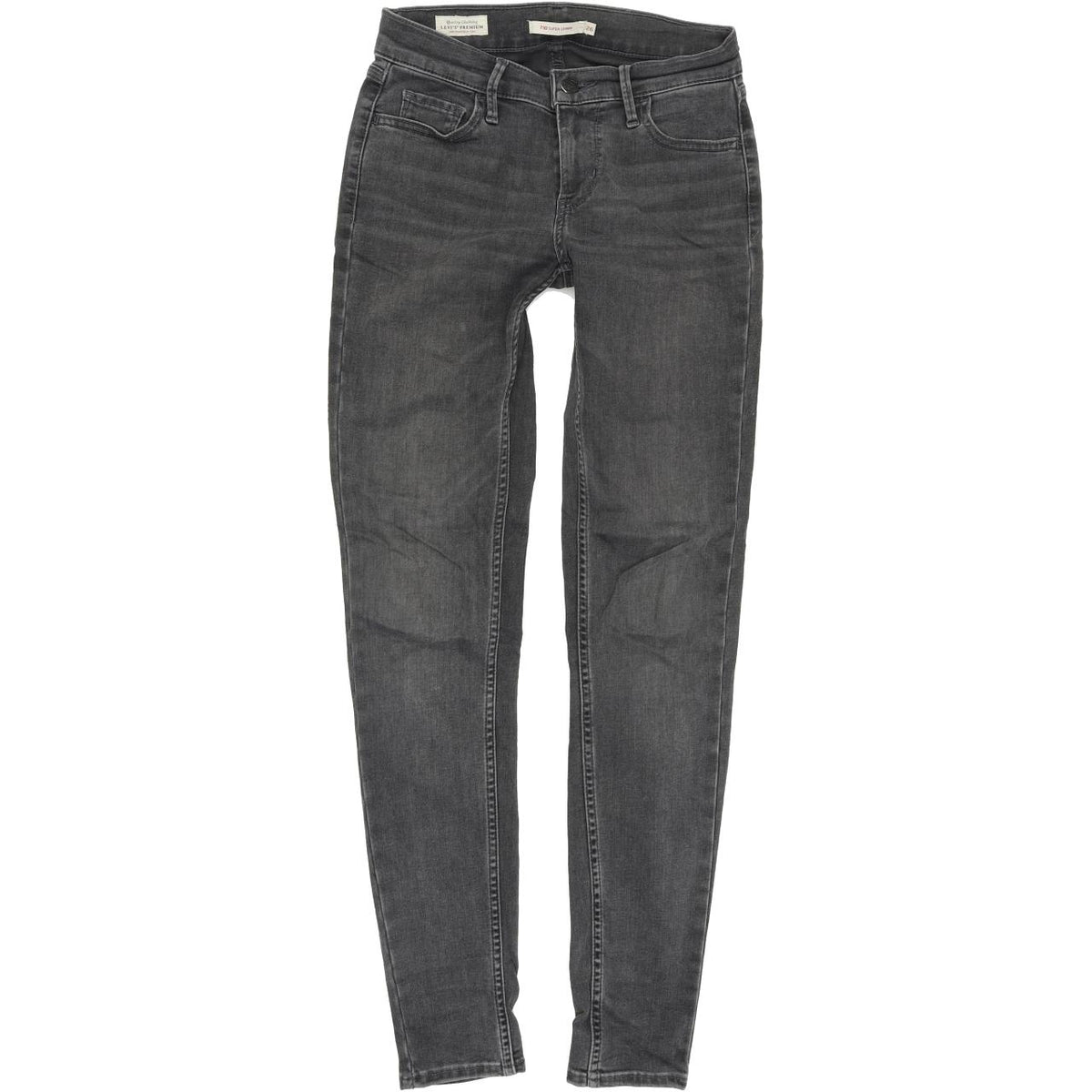 Levi's 710 Women Charcoal Skinny Slim Stretch Jeans W26 L30