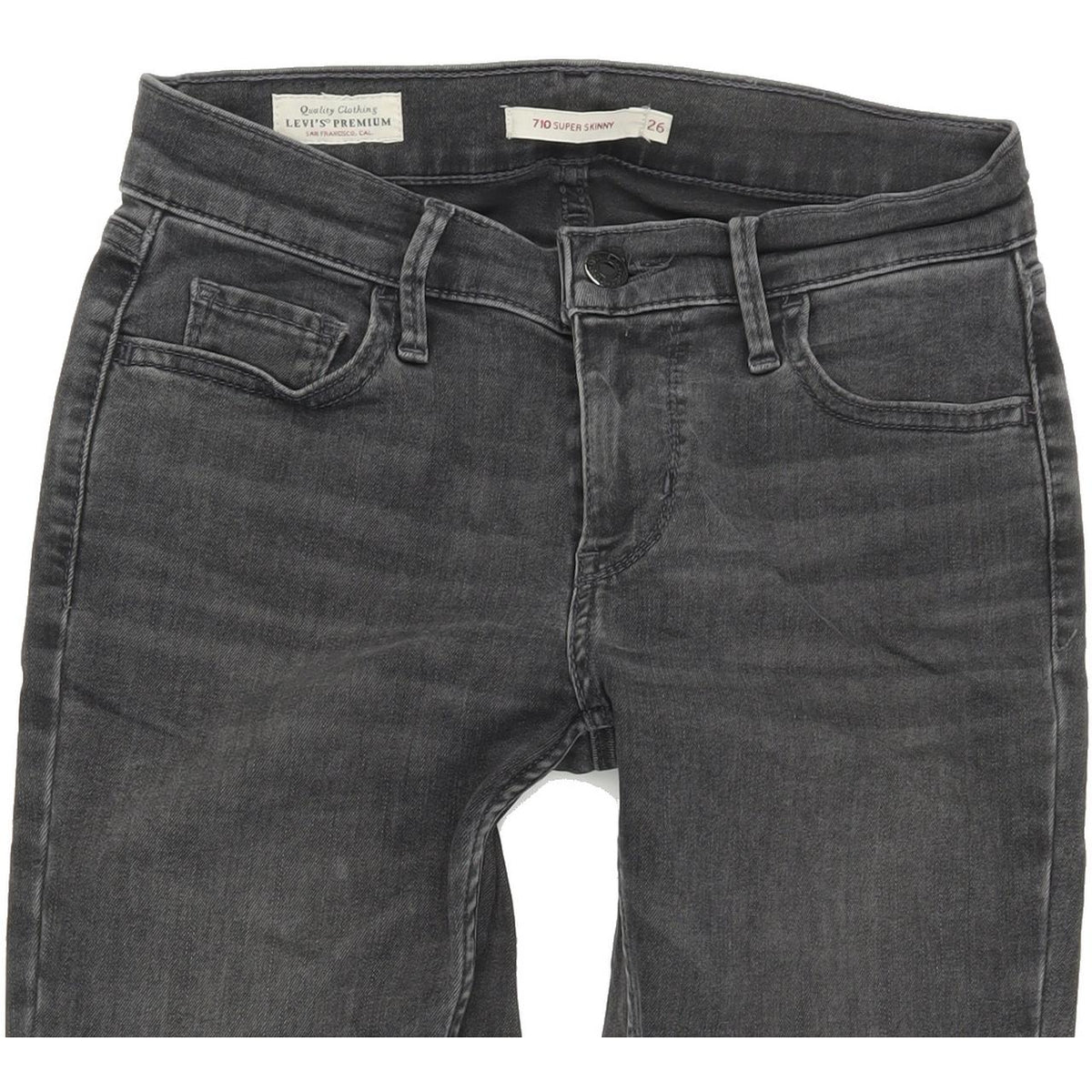 Levi's 710 Women Charcoal Skinny Slim Stretch Jeans W26 L30