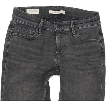 Levi's 710 Women Charcoal Skinny Slim Stretch Jeans W26 L30