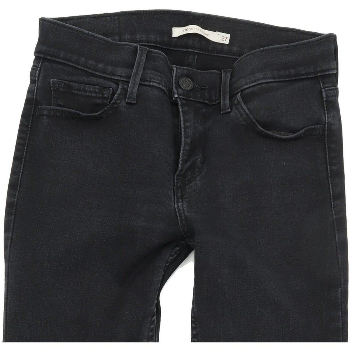 Levi's 710 Women Black Skinny Slim Stretch Jeans W27 L30